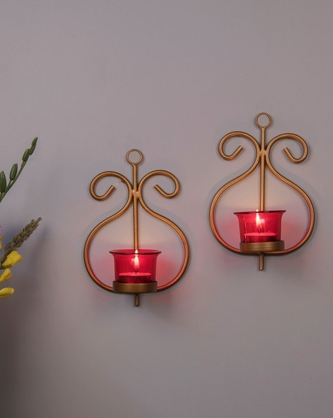 Wall candle online holder set