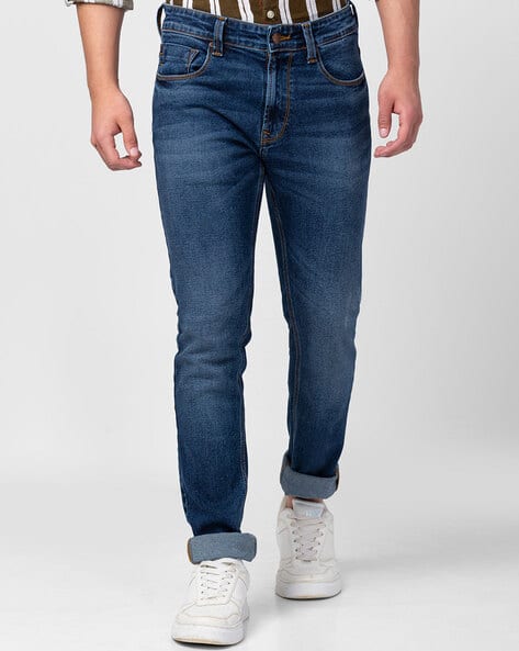 SPYKAR Men Mid-Wash Straight Fit Jeans