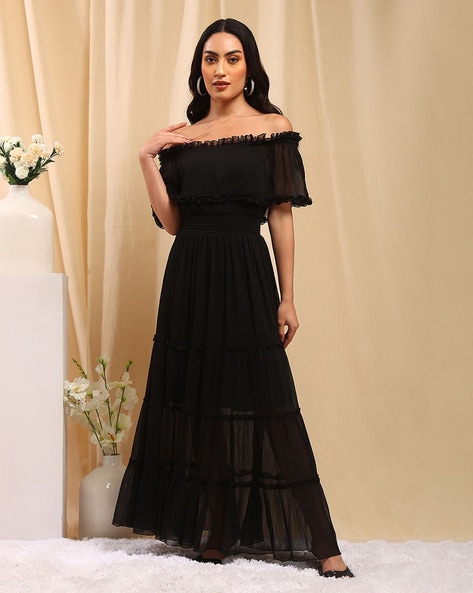 Trendy off shoulder on sale dress