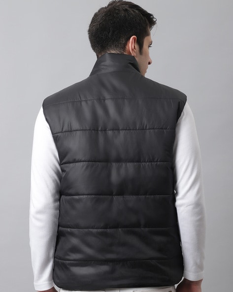 Mens black cheap vest outerwear