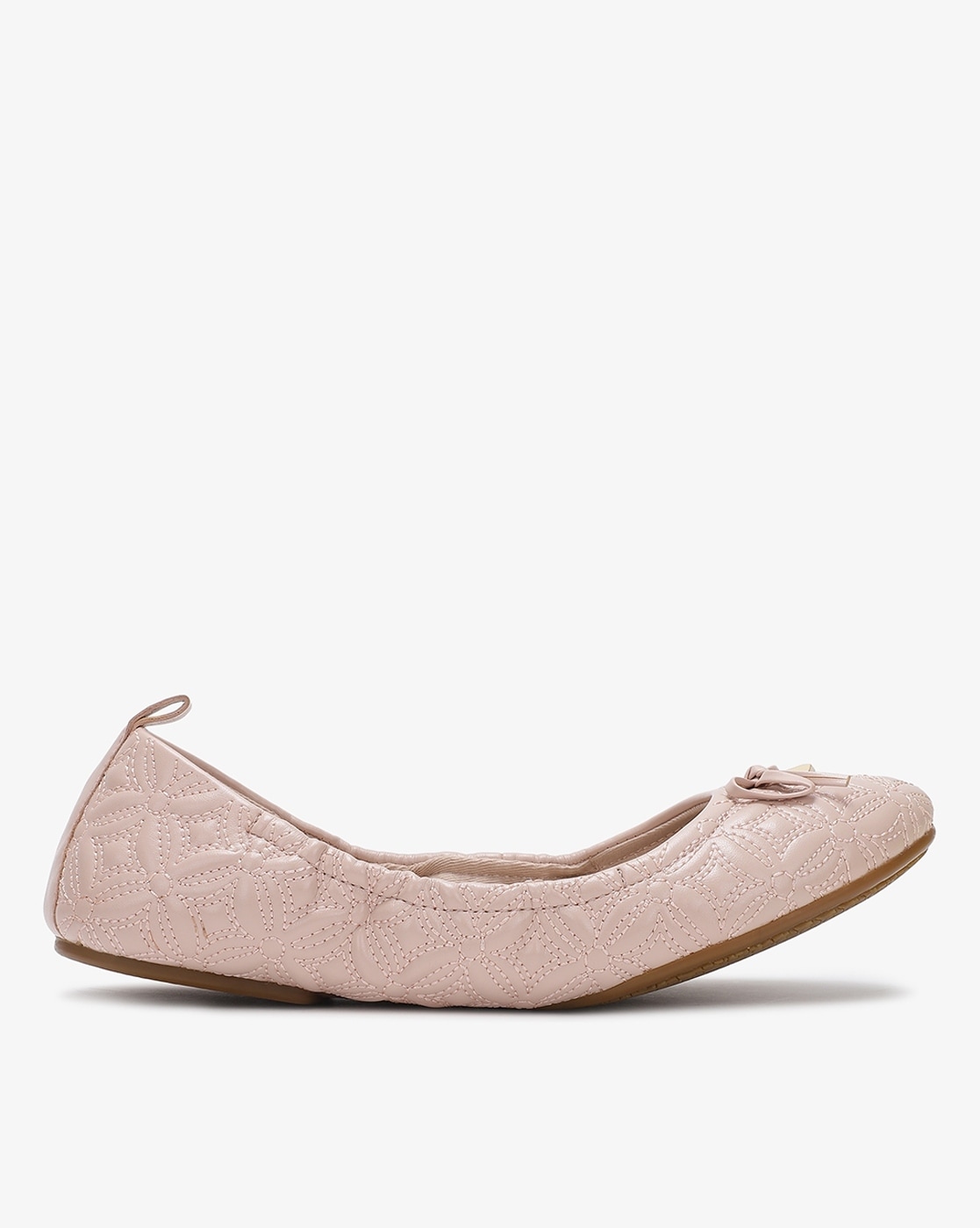 Buy Michael Kors Juliette Logo Ballet Flat | Pink Color Women | AJIO LUXE