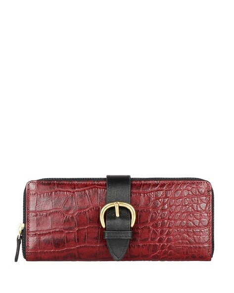HIDESIGN EE Eliza W1-M Croc-Embossed Zip-Around Wallet