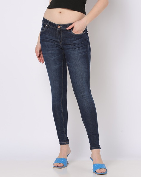Ladies Low Rise Skin Tight Skinny Distressed Celeb Diamante Fade Denim Jeans  | eBay