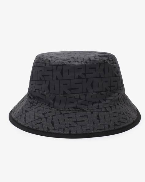 Buy Michael Kors Graphic Logo Woven Bucket Hat | Black Color  display picture 3
