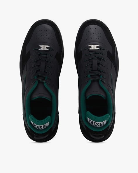 Diesel S-Ukiyo Low X Men's Black Leather Sneakers – Lifestyle Shoes, Lace Up, Made In Vietnam - View #2