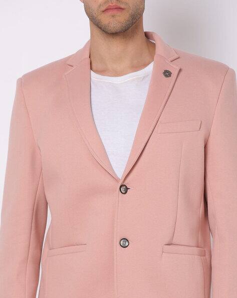 Single-Breasted Blazer with Notched Lapel