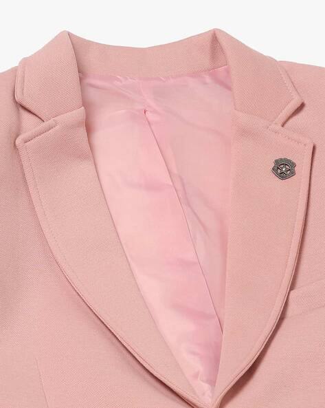 Single-Breasted Blazer with Notched Lapel