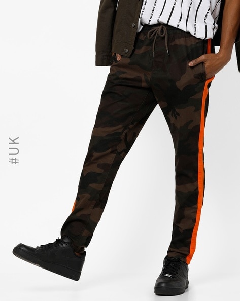 Kids Khaki Camouflage Trousers by ERL on Sale