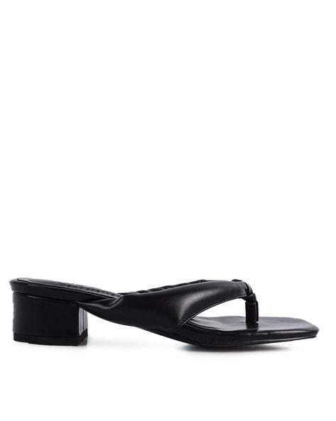 Dual-Strap Chunky Heeled Sandals – VR Click