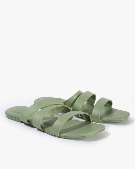 Zara green best sale strappy sandals