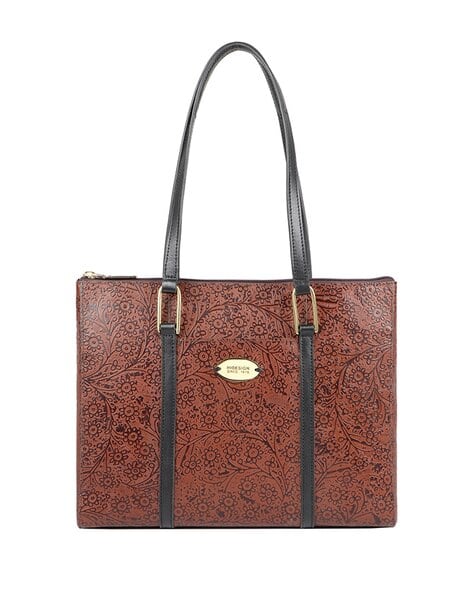 HIDESIGN EE Fuschia 02-Flower Embossed Ranch Shoulder Bag