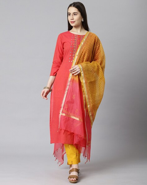 3-Piece Unstitched Dress Material Price in India