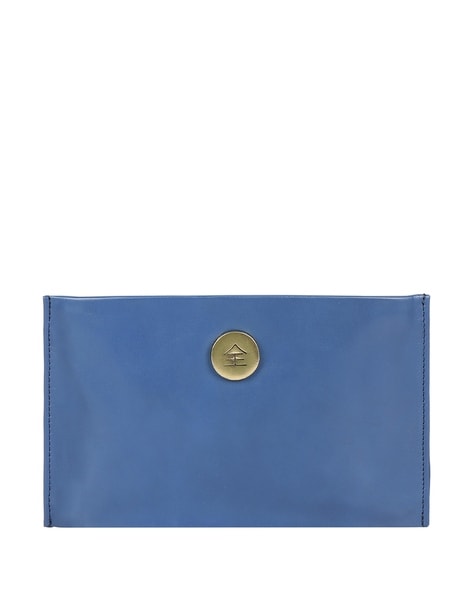 Hidesign Men Blue Genuine Leather Wallet