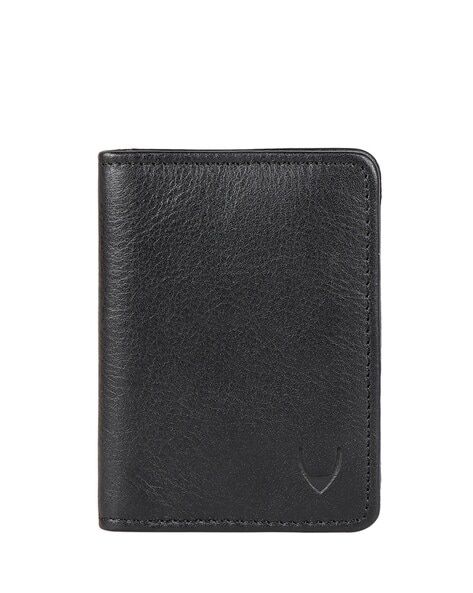 Black Leather Billfold Wallet, Black Melbourne
