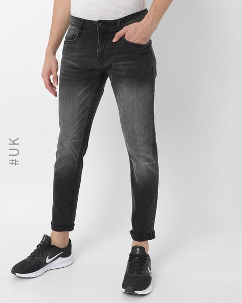 Men Mid-Wash Slim Fit Jeans