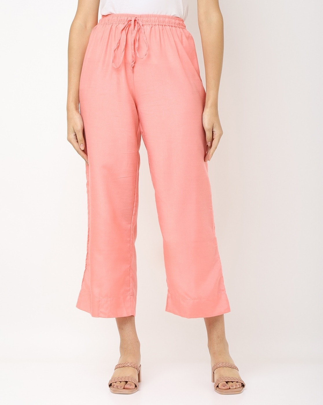 Buy Pink Pants for Women by Biba Online Ajio