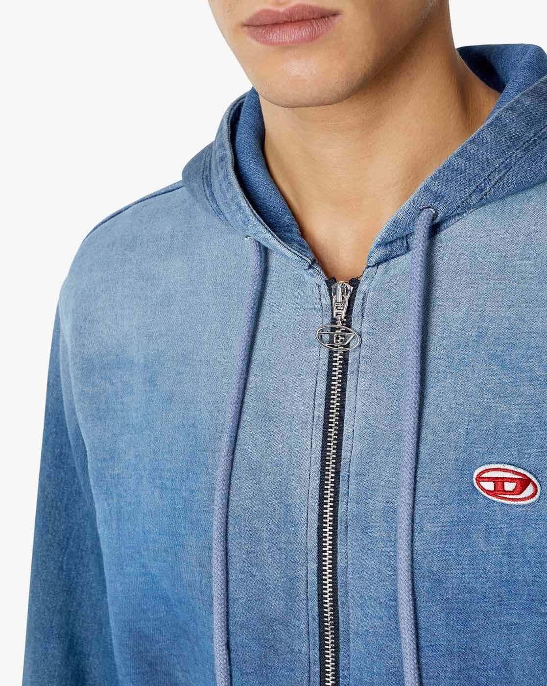 Buy DIESEL Degrade Zip-Up Hoodie In Track Denim | 1 Color Men