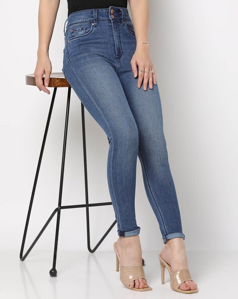 Mid-Rise Power Slim Straight Jeans for Women | Old Navy-saigonsouth.com.vn