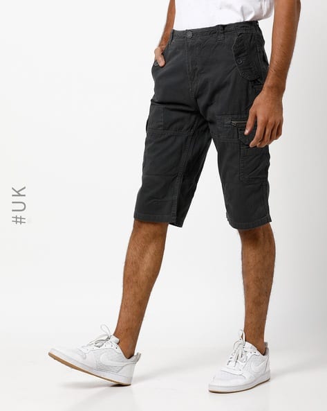 Buy Grey Shorts 3/4ths for Men by BRAVE SOUL Online