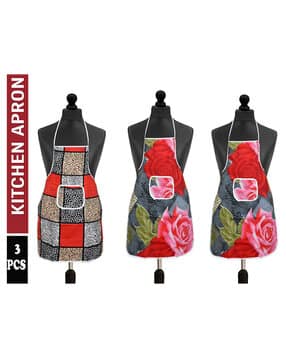 aazeem Pack of 3 Floral Print Aprons-picture-22