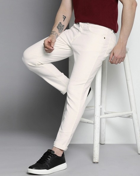 Buy White Jeans For Men By The Indian Garage Co Online | Ajio.Com