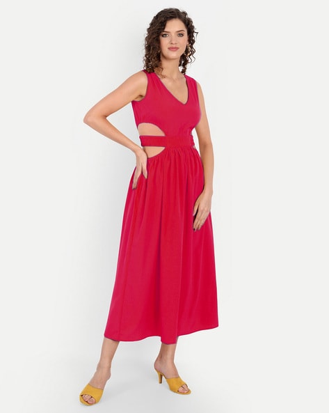 Buy NEUDIS Red Embellished A Line Dress for Women's Online @ Tata CLiQ