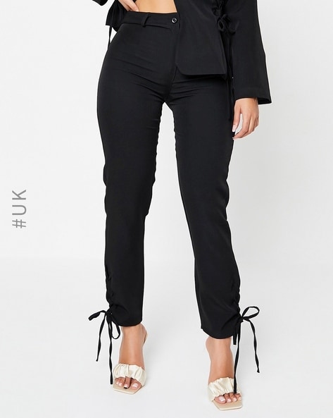 Buy Black Trousers & Pants for Women by I Saw It First Online | Ajio.com