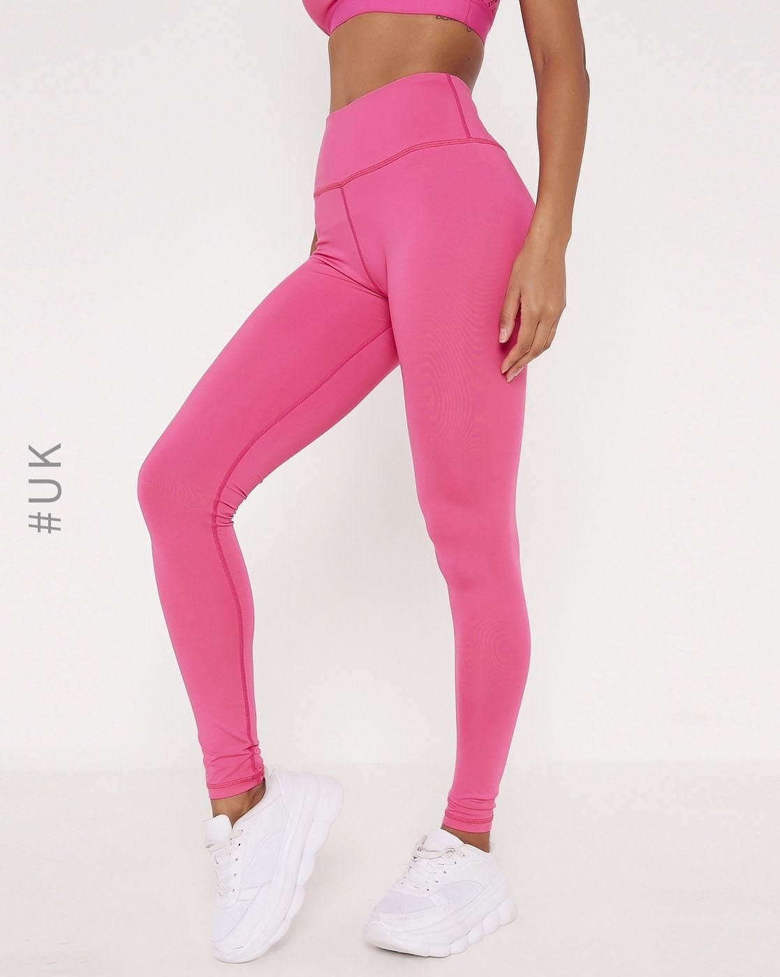 Women Solid Young Pink Ankle Length Leggings