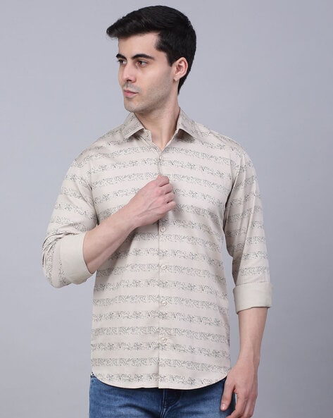Buy Cream Shirts for Men by JAINISH Online