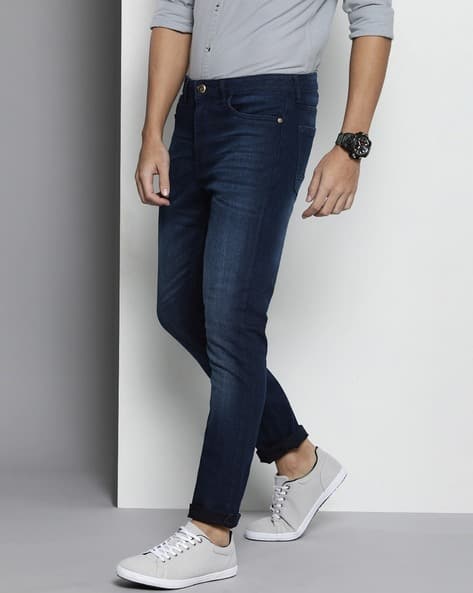 The Indian Garage Co Men Mid-Wash Slim Fit Jeans
