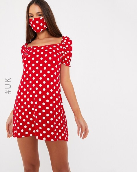 I saw it first shop red polka dot dress