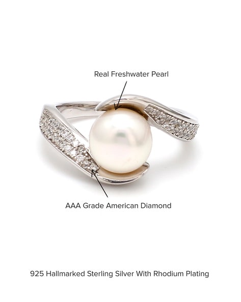 Suruchi Gems & Jewels Sterling Silver 10.25 Ratti or 9.35 Carat Pearl/Moti  925 Ring for Men & Women-AZN6102510 : Amazon.in: Fashion