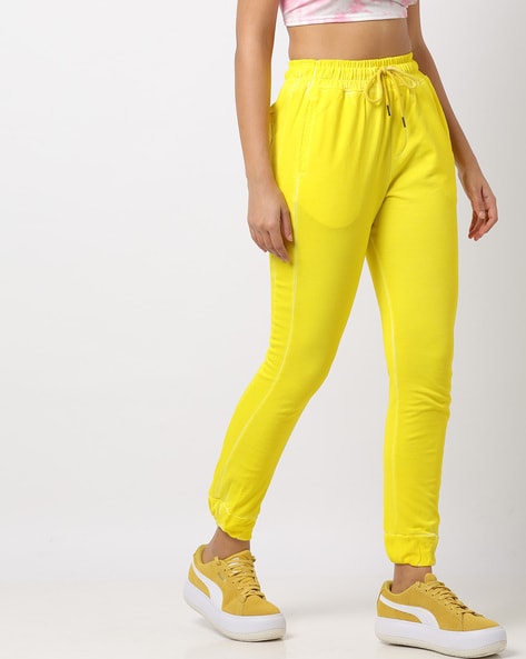 Yellow and hot sale white joggers