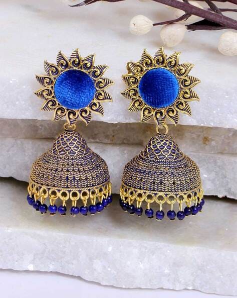 Gypsy Jewelry Retro Ethnic Indian Jhumka Blue Bells Beads Drop Long Tassel  Earrings for Women Bohemian Pendientes Party Gift - AliExpress