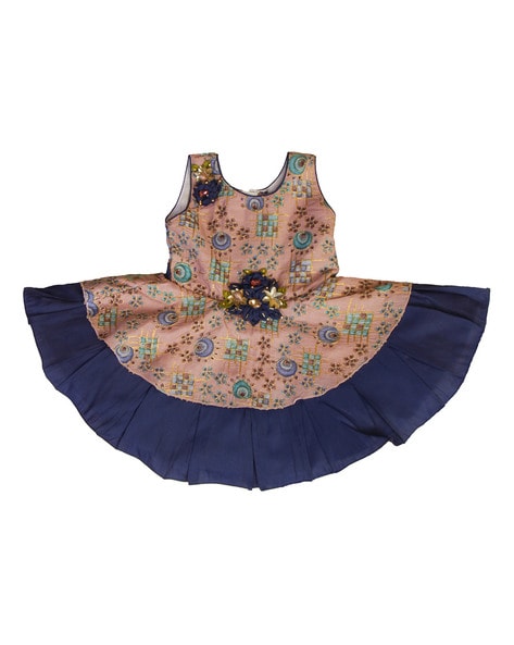 Kalamkari Kids dress | soft cotton frock| Girl frock |Baby Girl Dress –  Nihira