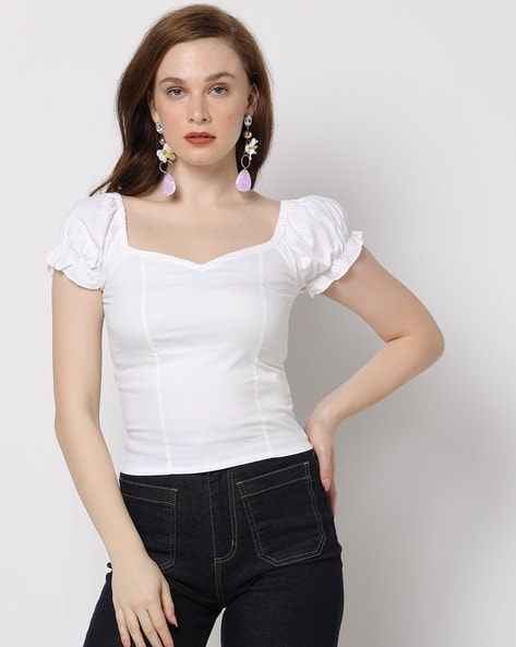 White 2024 skinny tops