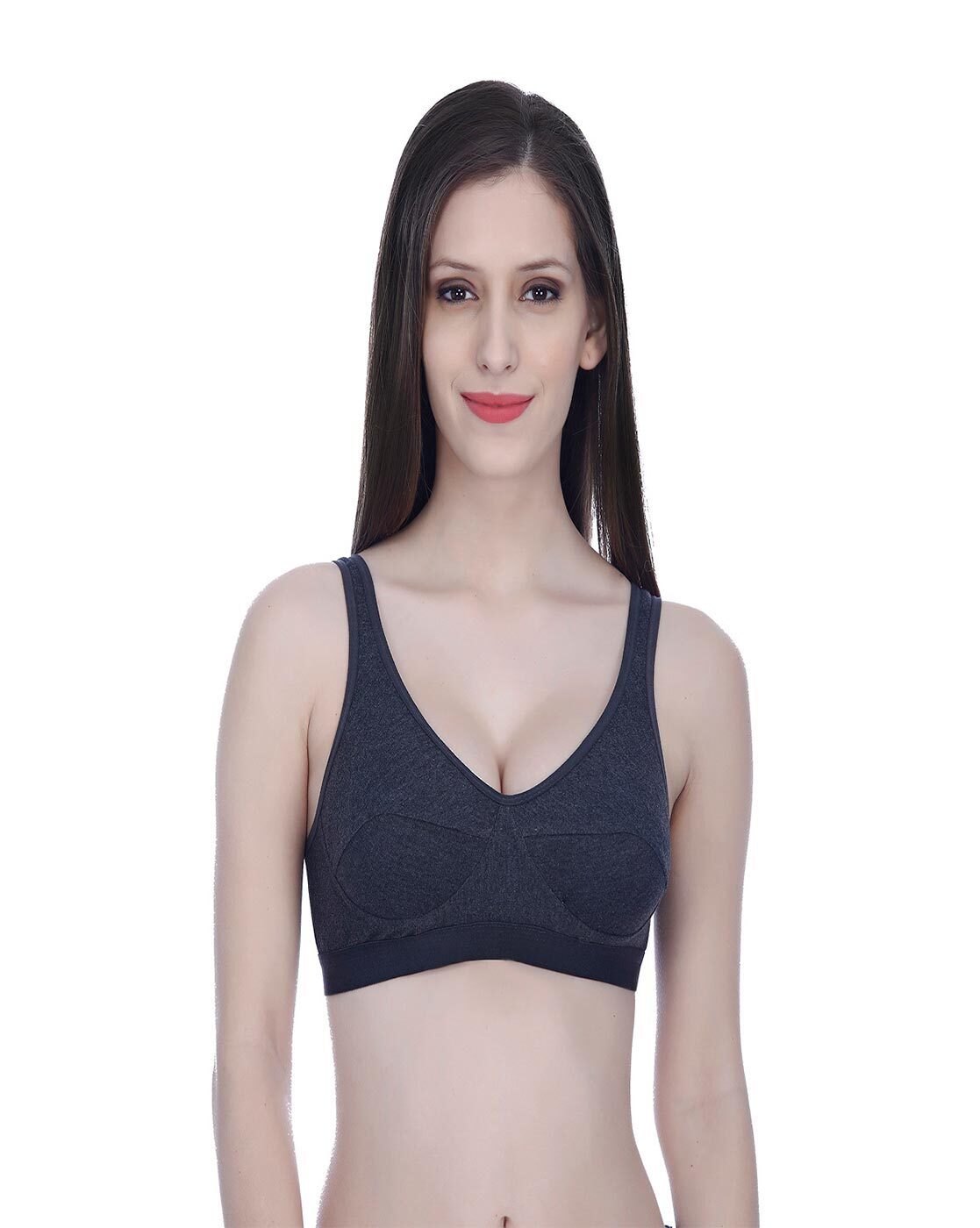 Buy online Black Solid Hosery Sports Bra from lingerie for Women by Elina  for ₹309 at 38% off