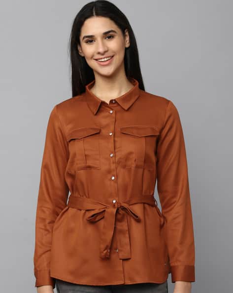 Buy Brown Shirts for Women by ALLEN SOLLY Online