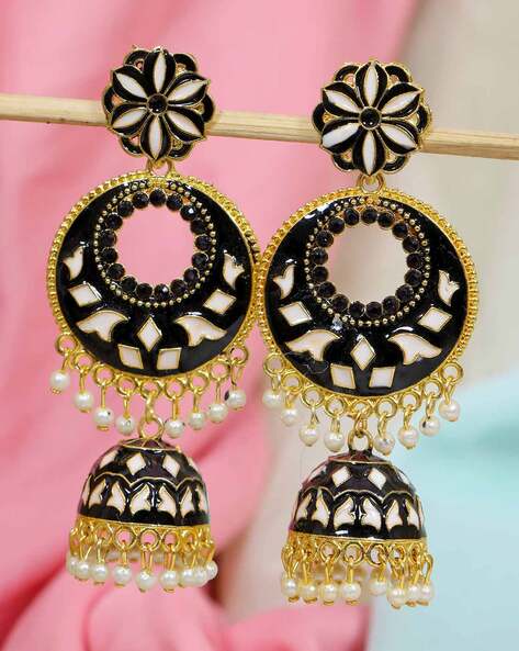 Buy Black Earrings for Women by Crunchy Fashion Online | Ajio.com