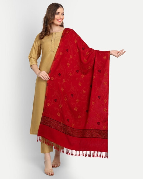 Printed Stole with Tassels Price in India