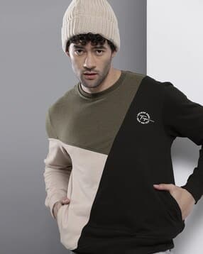 Colourblock Crew-Neck Sweatshirt