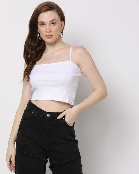 2-pack of strappy crop tops