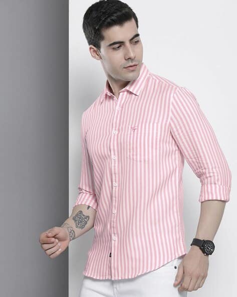 The Indian Garage Co Striped Shirt with Patch Pocket