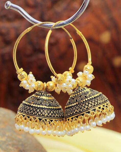 Buy Gold Pearl Drop Earrings, Silver Pearl Dangle Earrings, Rose Gold  Bridal Earrings, Modern Pearl Earrings, Large White Pearl Studs, RYAN  Online in India - Etsy