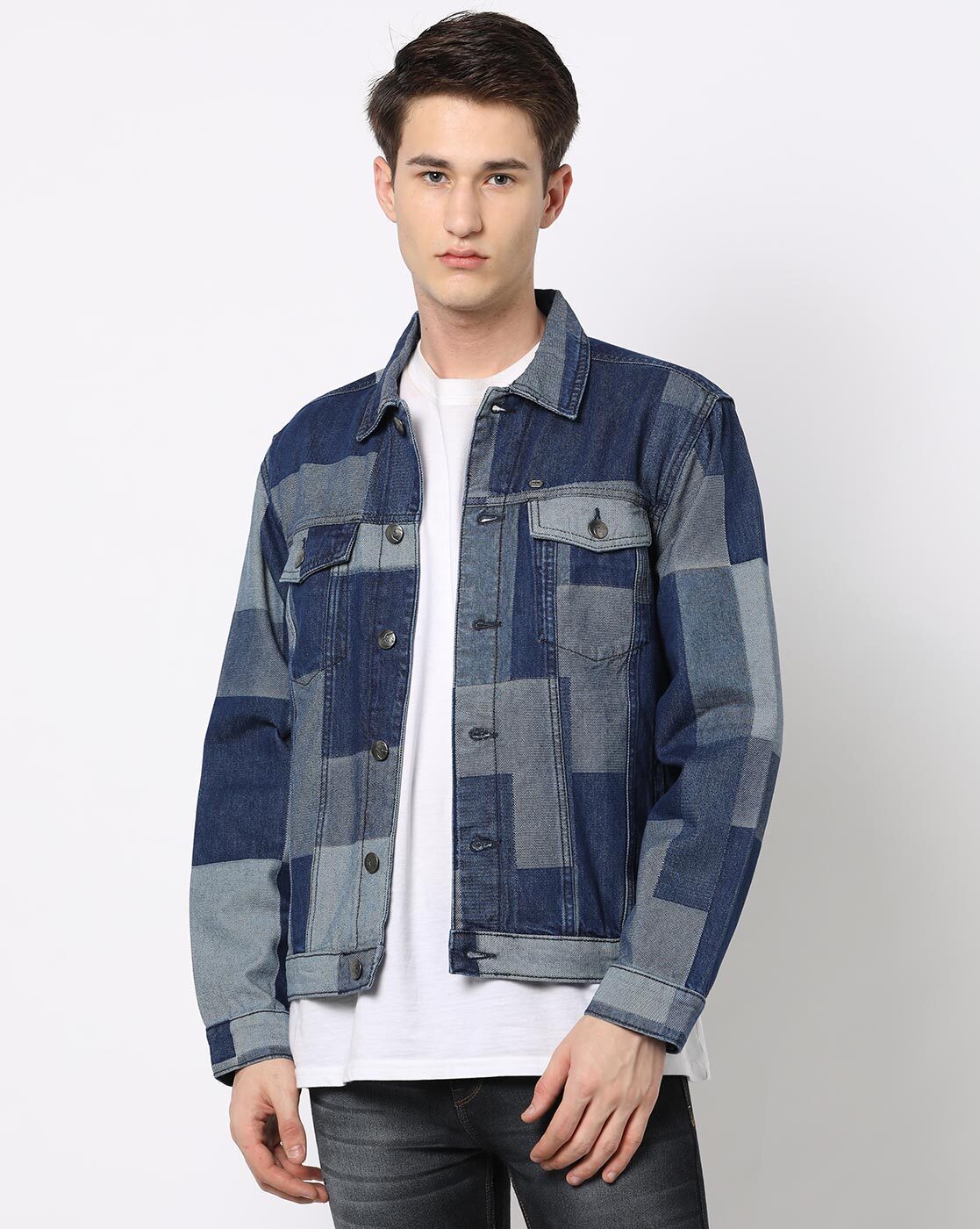 Plain Blue Men Cotton Denim Jacket, Regular Fit at Rs 600 in Mumbai | ID:  2851509656462