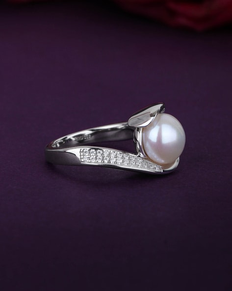 Buy quality 925 sterling silver pearl / moti ring for ladies in Ahmedabad