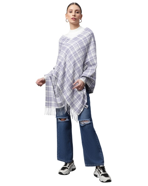 Checked Stole with Tassels Price in India