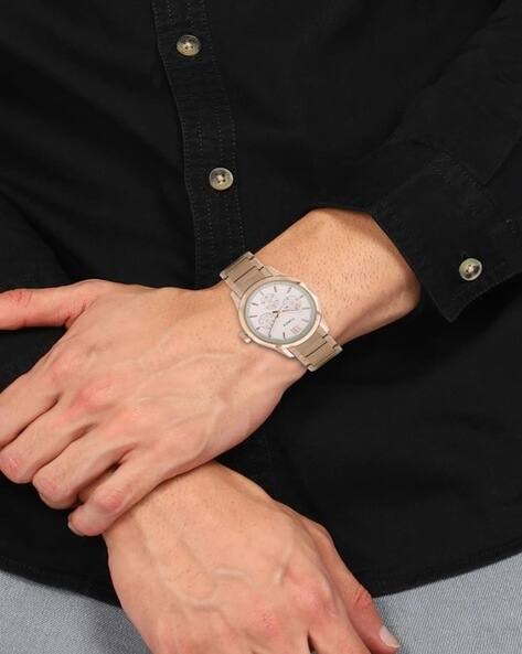 Men TW0TG7605 Chronograph Watch with Steel Strap