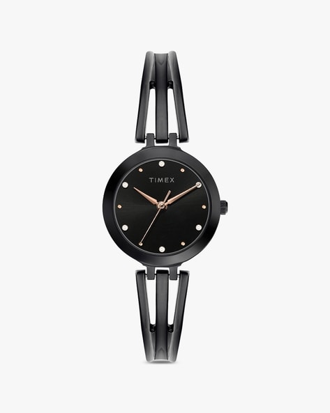 Black metal ladies outlet watch