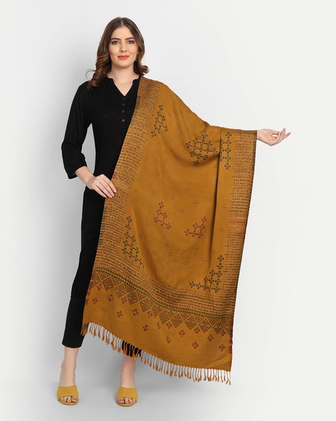 Printed Stole with Tassels Price in India